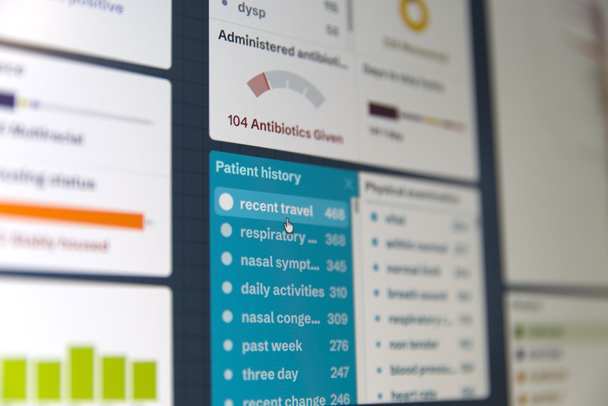 Monitor Displaying Measles Outbreak in Lookout